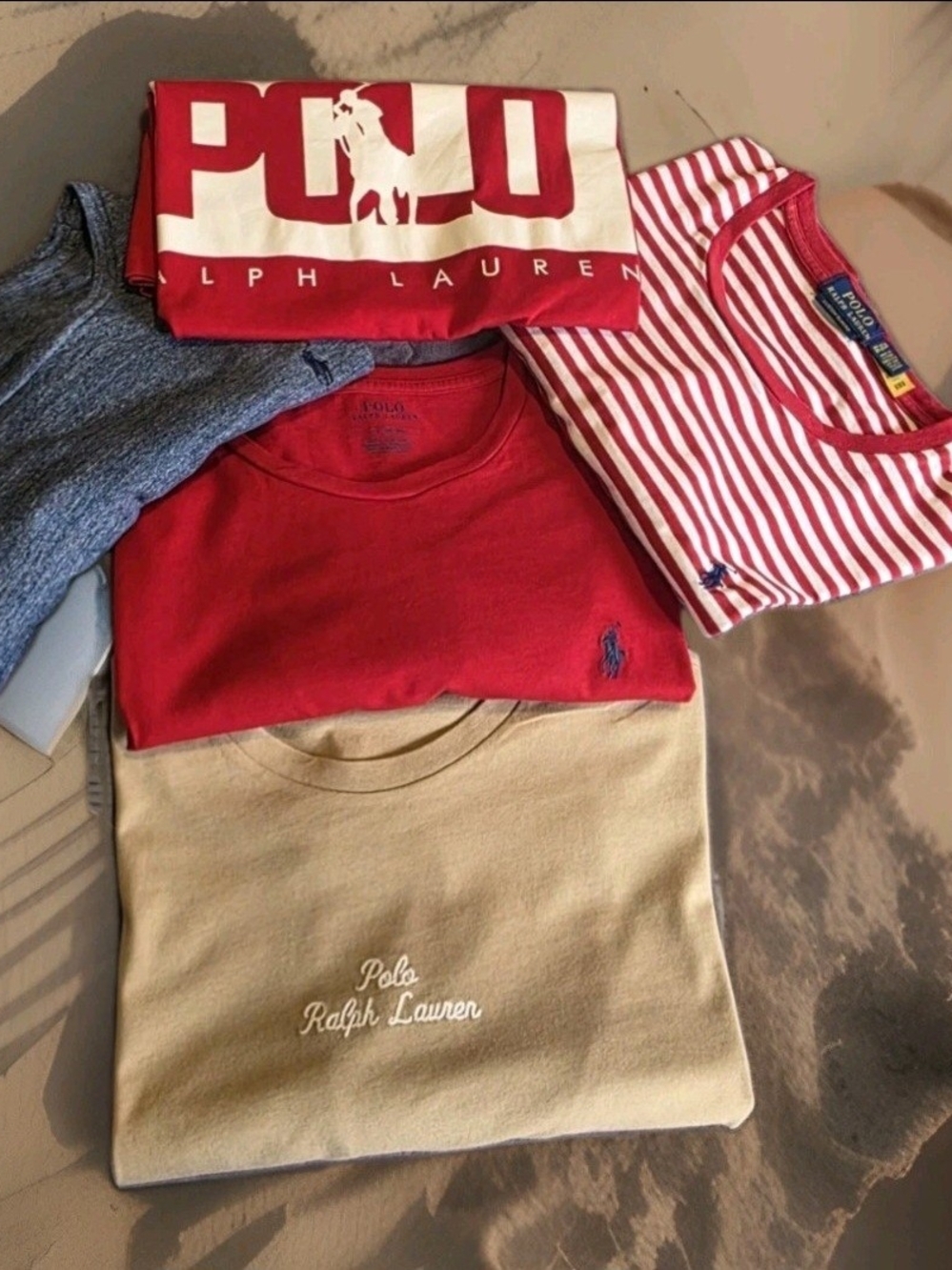 Polo by Ralph Lauren Kids' Beige Logo Crewneck T-Shirt - Picture 4 of 13